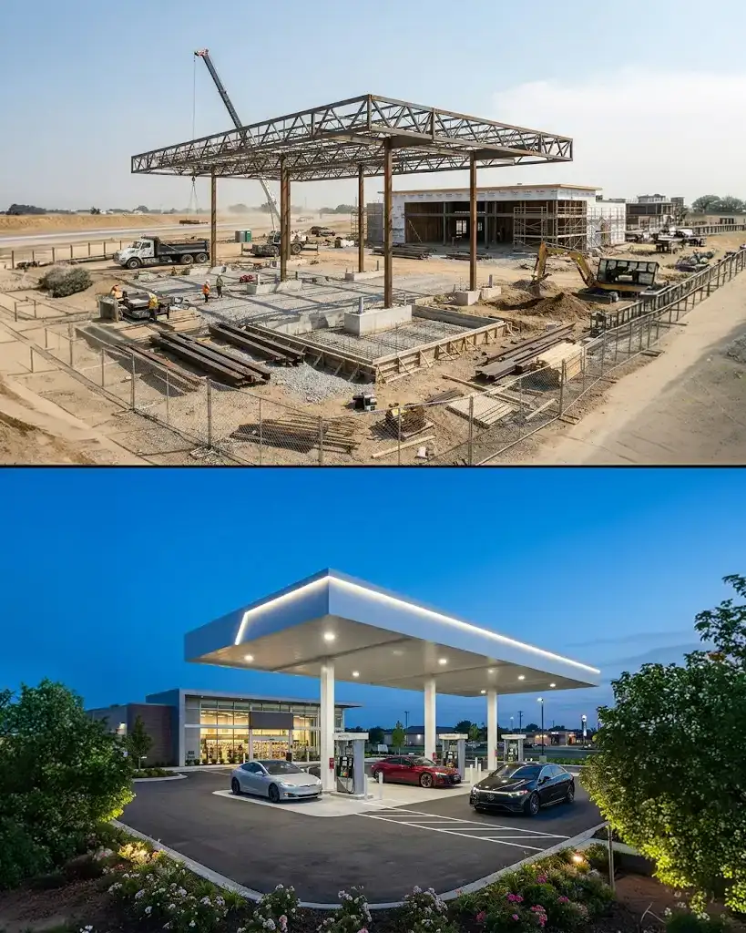 Akaryakıt İstasyonu Tasarımı ve İnşaat Süreci